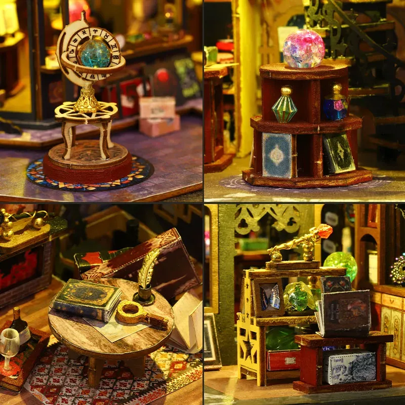 Dettagli del negozio di magia ricco
