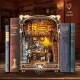Caramel Dreams Cat Café DIY Book Nook Kit-Book Nook World