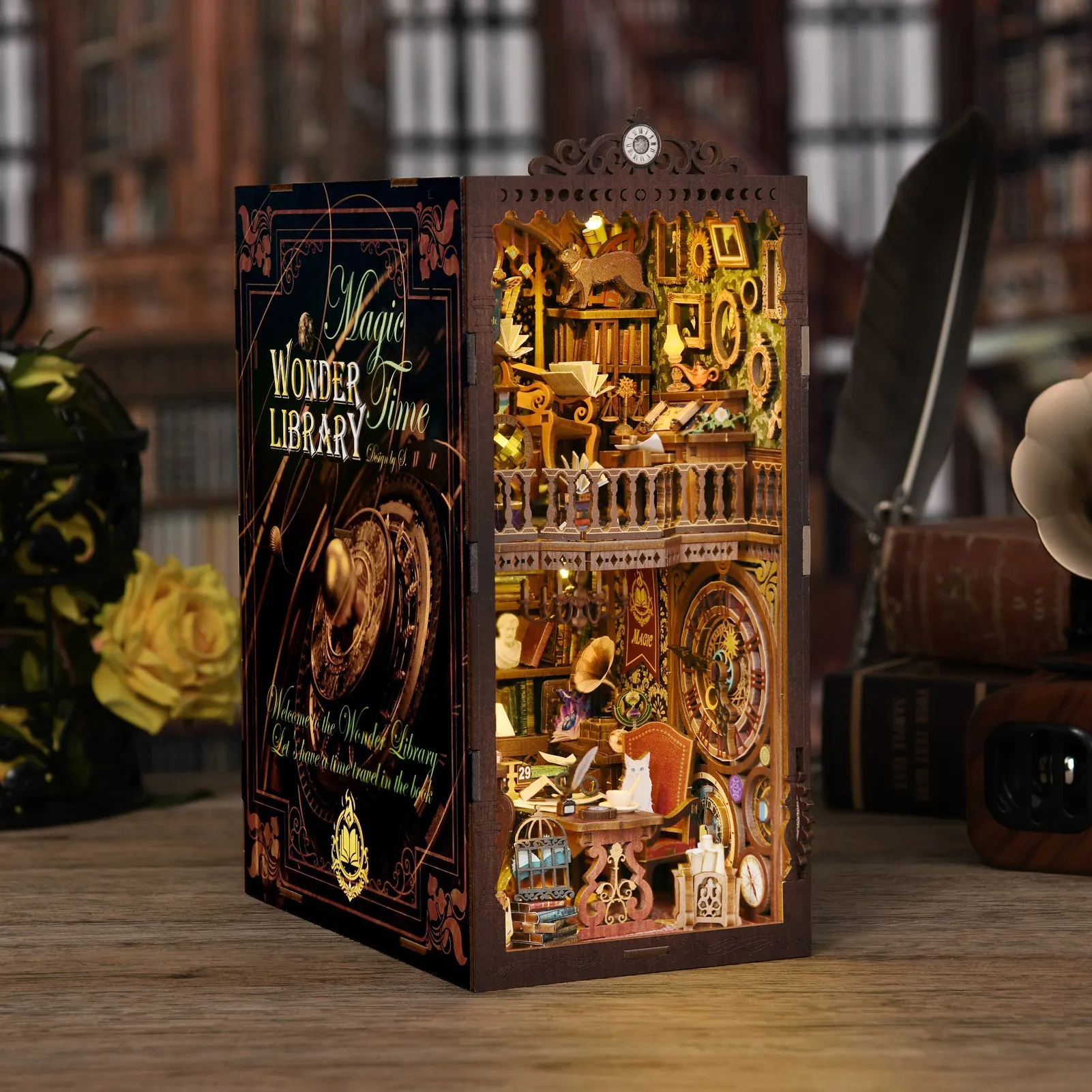 Wonder Library DIY Book Nook Kit – Enchanted Falling Library