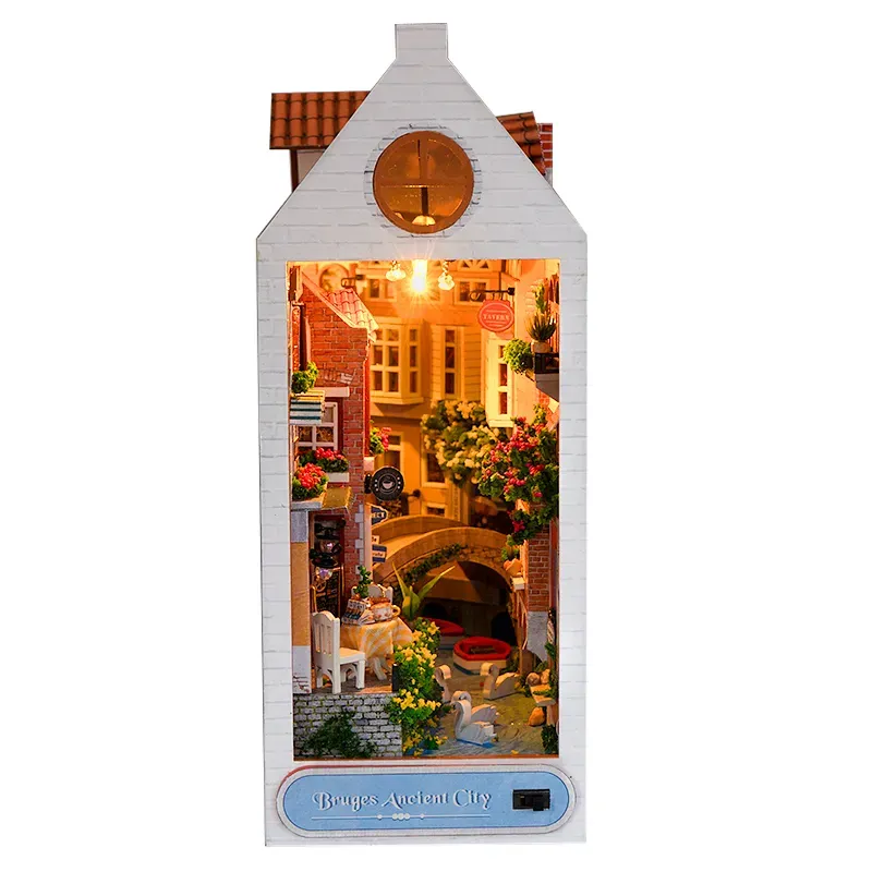 Bouwdetails van Brugge Oude Stad Doe-het-zelf Boekenhoek Kit