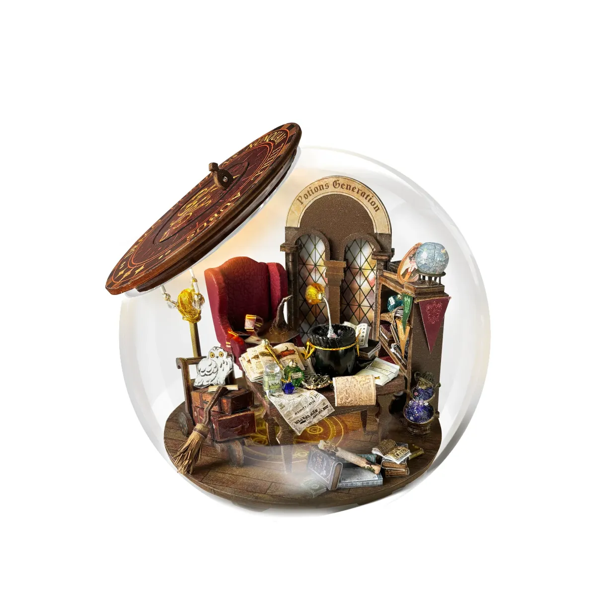 Bouwdetails van Ondergrondse Toverdrank Kasteel DIY Miniatuur Poppenhuis Kit