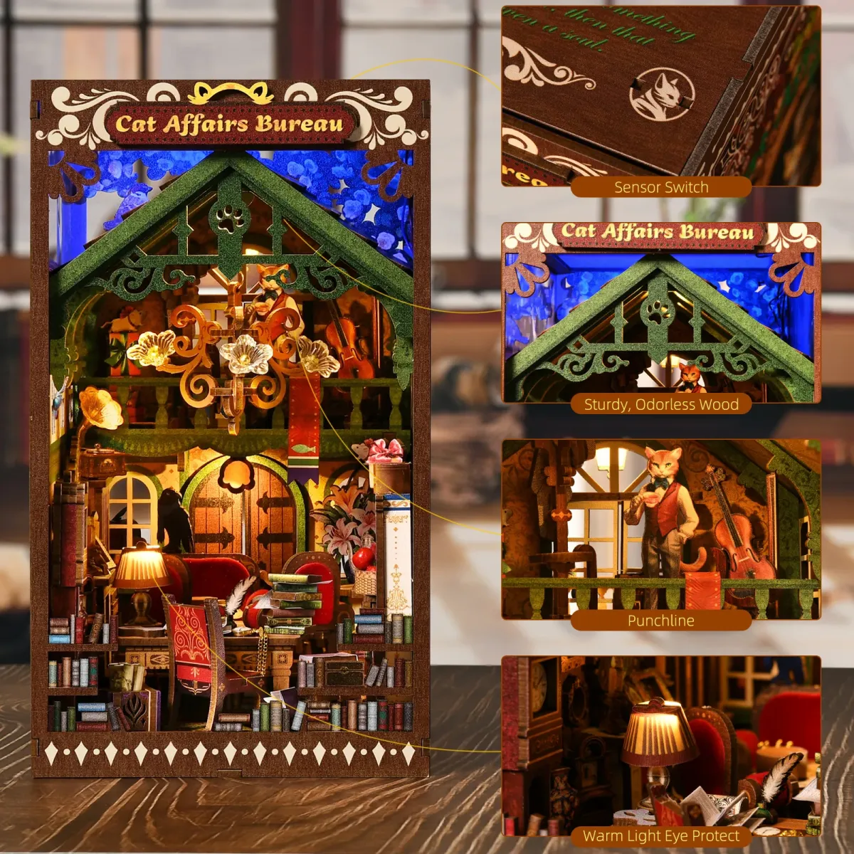 Rich Cat-Themed Interior Details