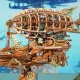 Sailing In Fog DIY 3D Mechanical Transmission Wooden Puzzle Kit-Book Nook World
