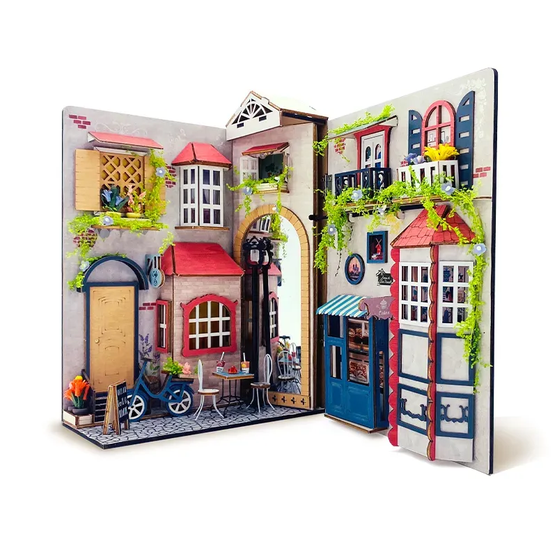 Bouwdetails van Doe-het-zelf boekenhoekje in Parijse steegstijl