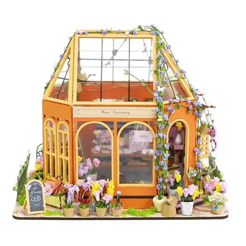 Bouwdetails van Miniatuur bloemenboetiek doe-het-zelfpakket