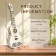 Melodious Guitar Self-Assembly 3D Wooden Mechanical Puzzle Kit-Book Nook World