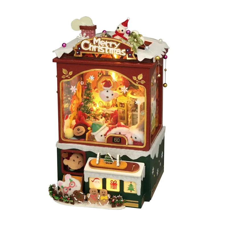 Christmas Crane Game Book Nook Kit build details