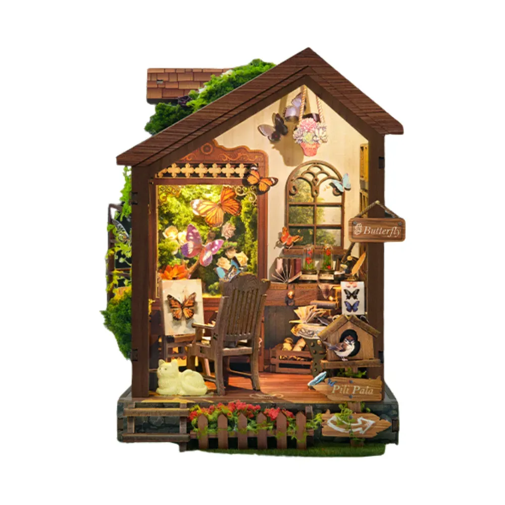 Butterfly House DIY Book Nook Kit build details