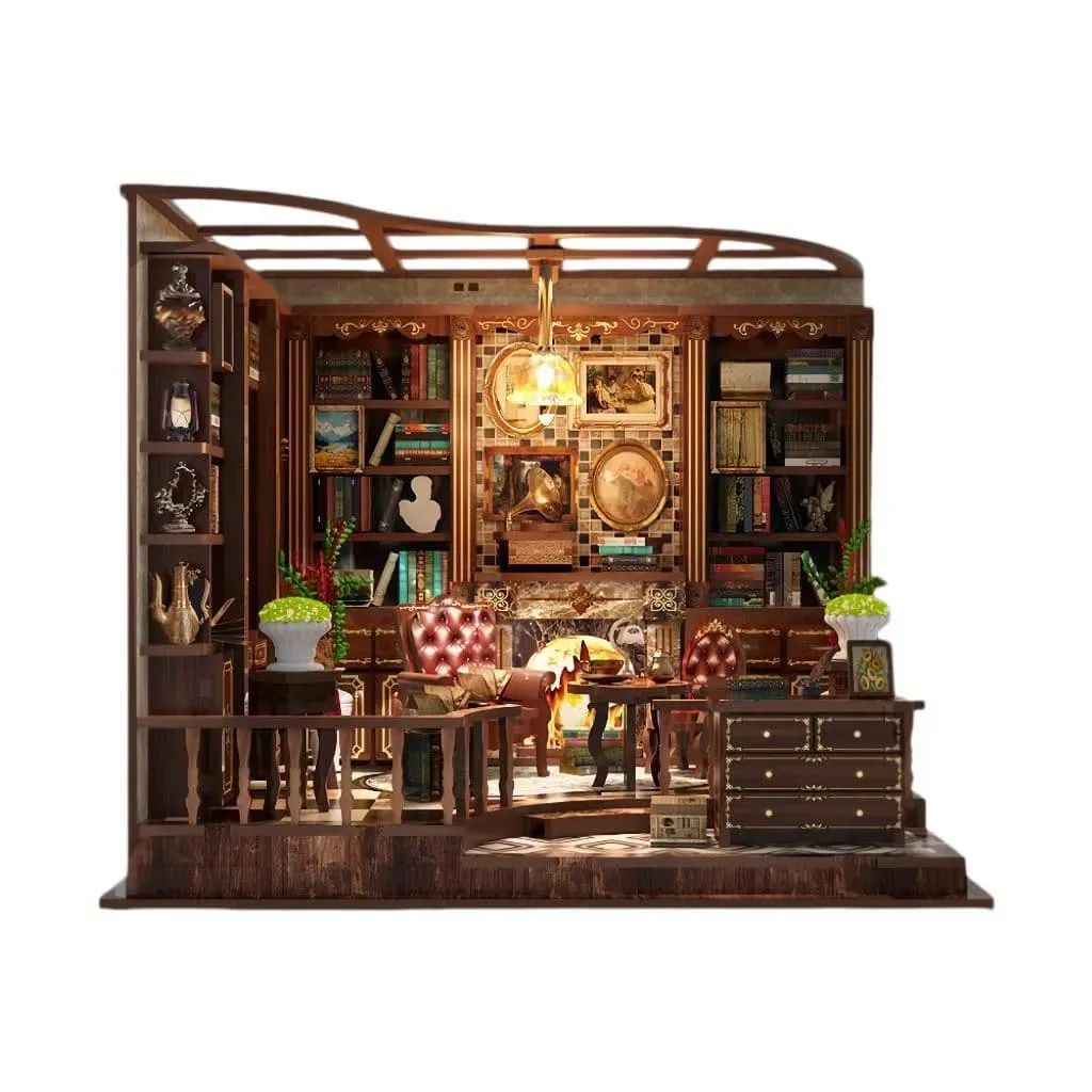 Bouwdetails van Linker Oever Studie DIY Mini Huis Kit l Miniatuur Kit