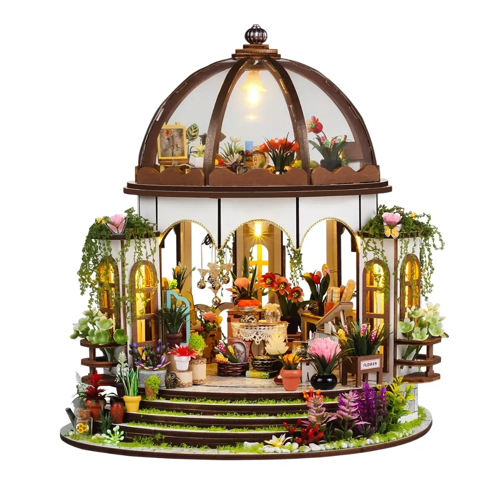 Bouwdetails van Hangende tuin minihuisje bouwpakket | DIY miniatuur bouwpakket