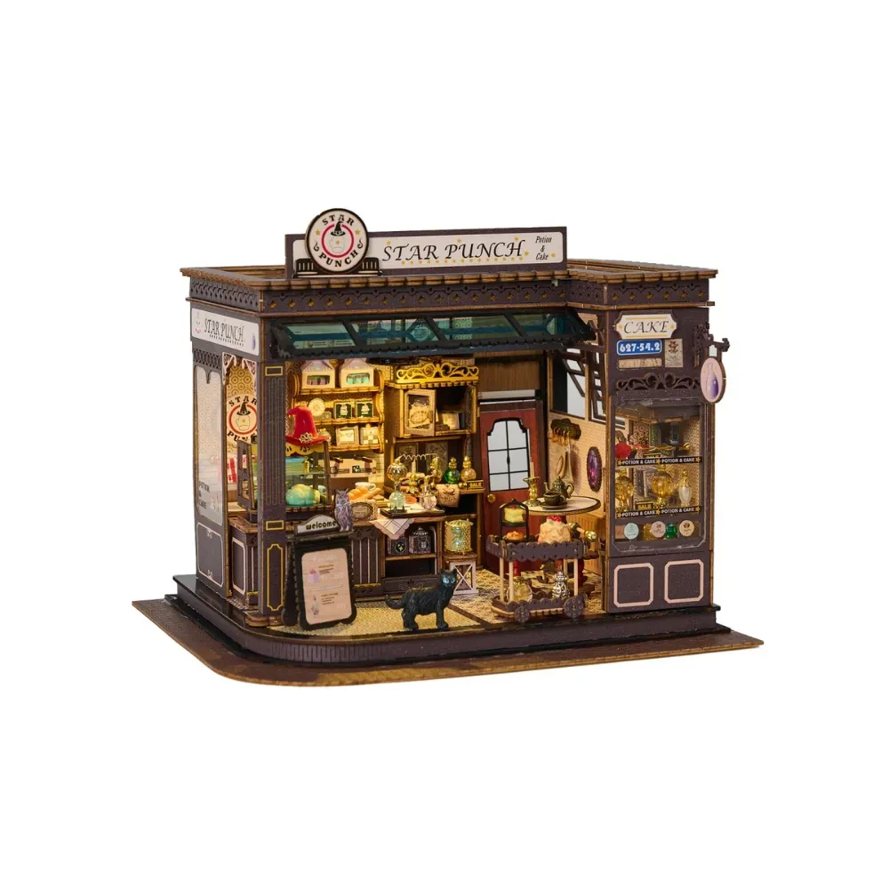 Bouwdetails van Magic Coffee House Mini House Kit l DIY Miniatuur Kit