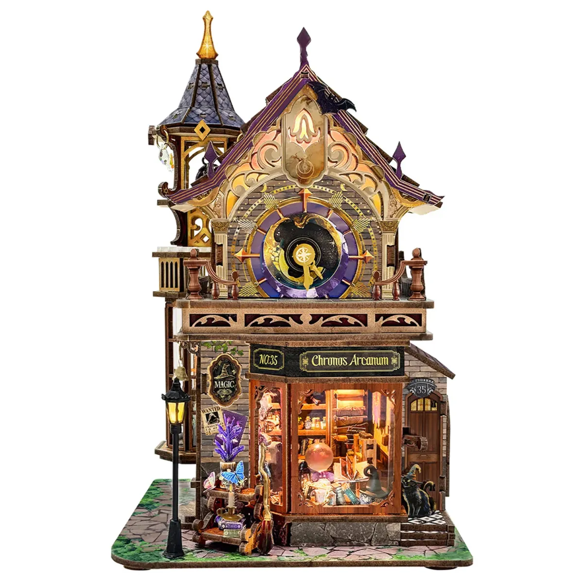 Time Magic Club DIY Miniature Architecture Kit | 3D Wooden Mechanical Puzzles build details