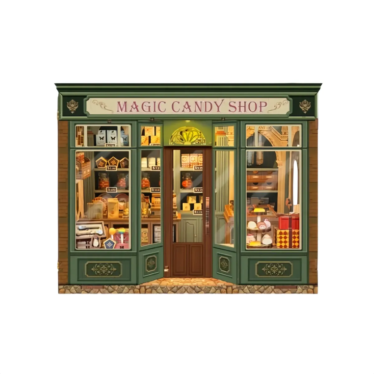 Bouwdetails van Magische Snoepwinkel DIY Miniatuurset