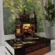 Owl Post Office DIY Miniature Kit | Light-Up Diorama with Sound & Moving Gears