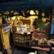 Owl Post Office DIY Miniature Kit | Light-Up Diorama with Sound & Moving Gears