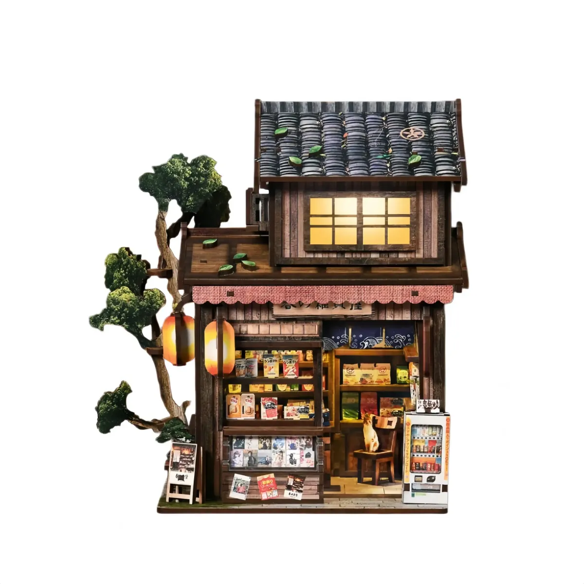 Bouwdetails van Kasuga supermarkt doe-het-zelf mini-boekenhoekje kit