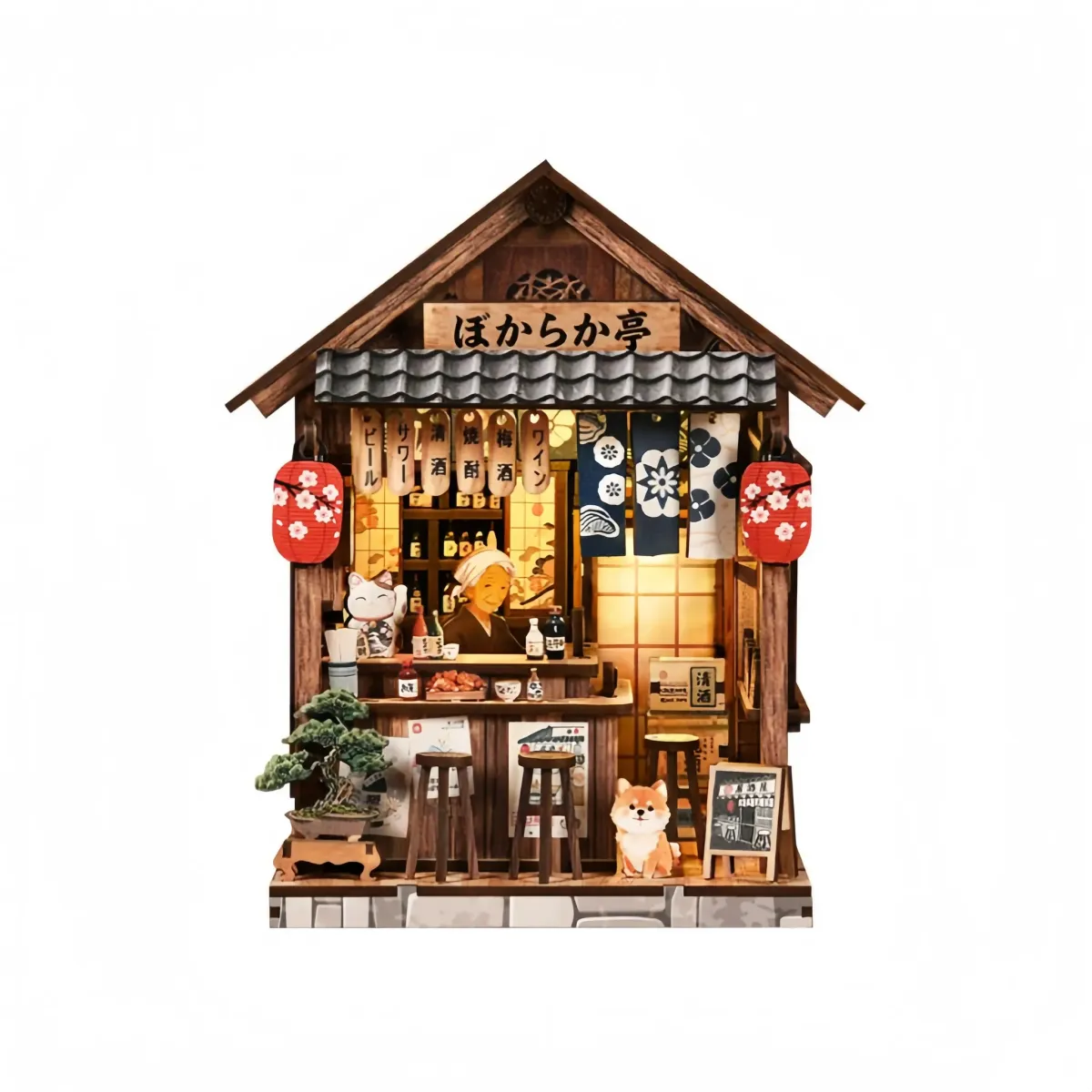 Bouwdetails van De Mellow Pub DIY Mini Boekhoek Kit