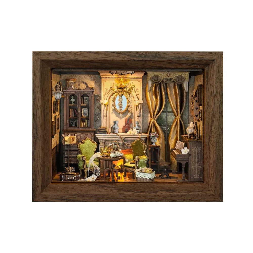 Bouwdetails van Glimmer Hall DIY Verhaal Frame Kit|3-in-1 Puzzel Kit