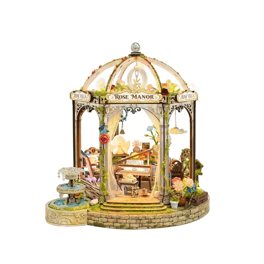 Rose Manor DIY Mini House Kit l DIY Miniature Kit build details