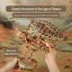 Segeln im Nebel DIY 3D Mechanische Übertragungs Holzpuzzle Kit-Book Nook Welt