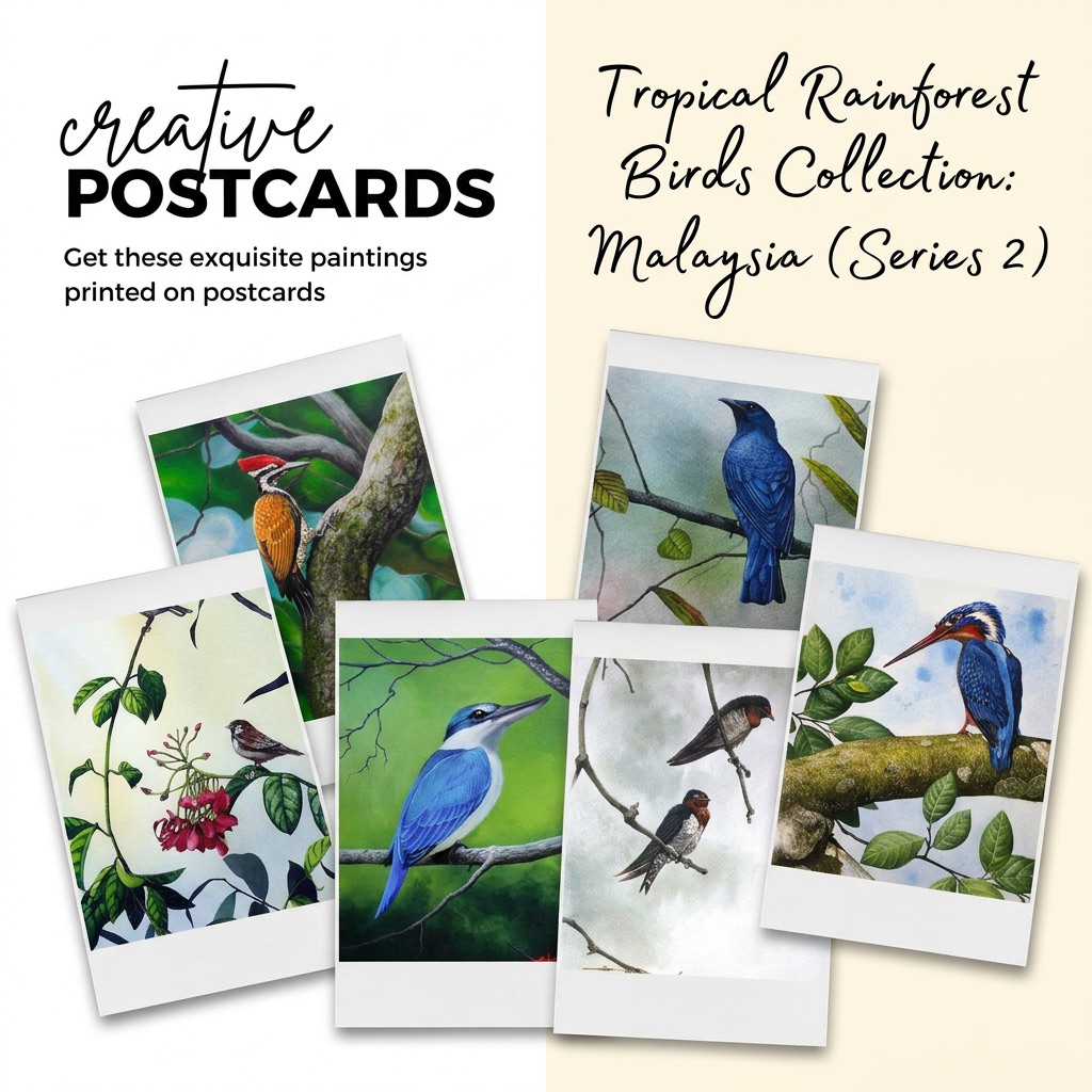 Postcards - Malaysia's Birds Collection (Series 2)