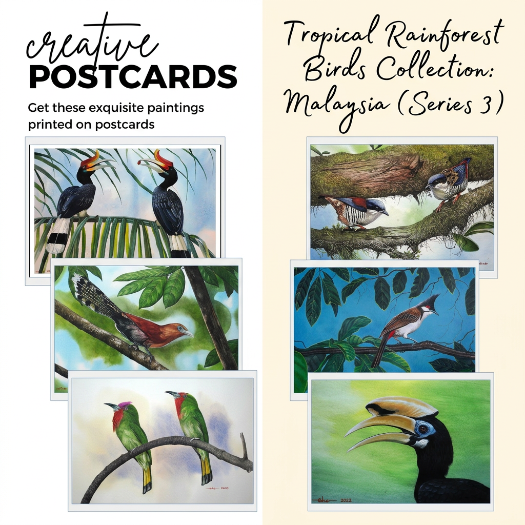Postcards - Malaysia's Birds Collection (Series 3)