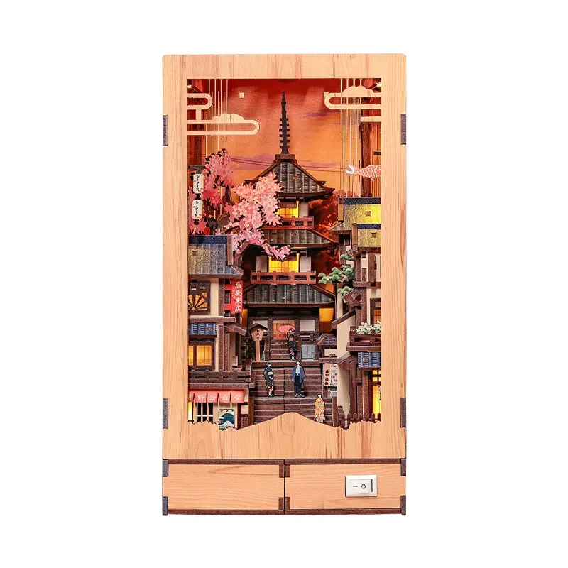 Bouwdetails van Twilight Sakura Path DIY Boekhoekje Kit