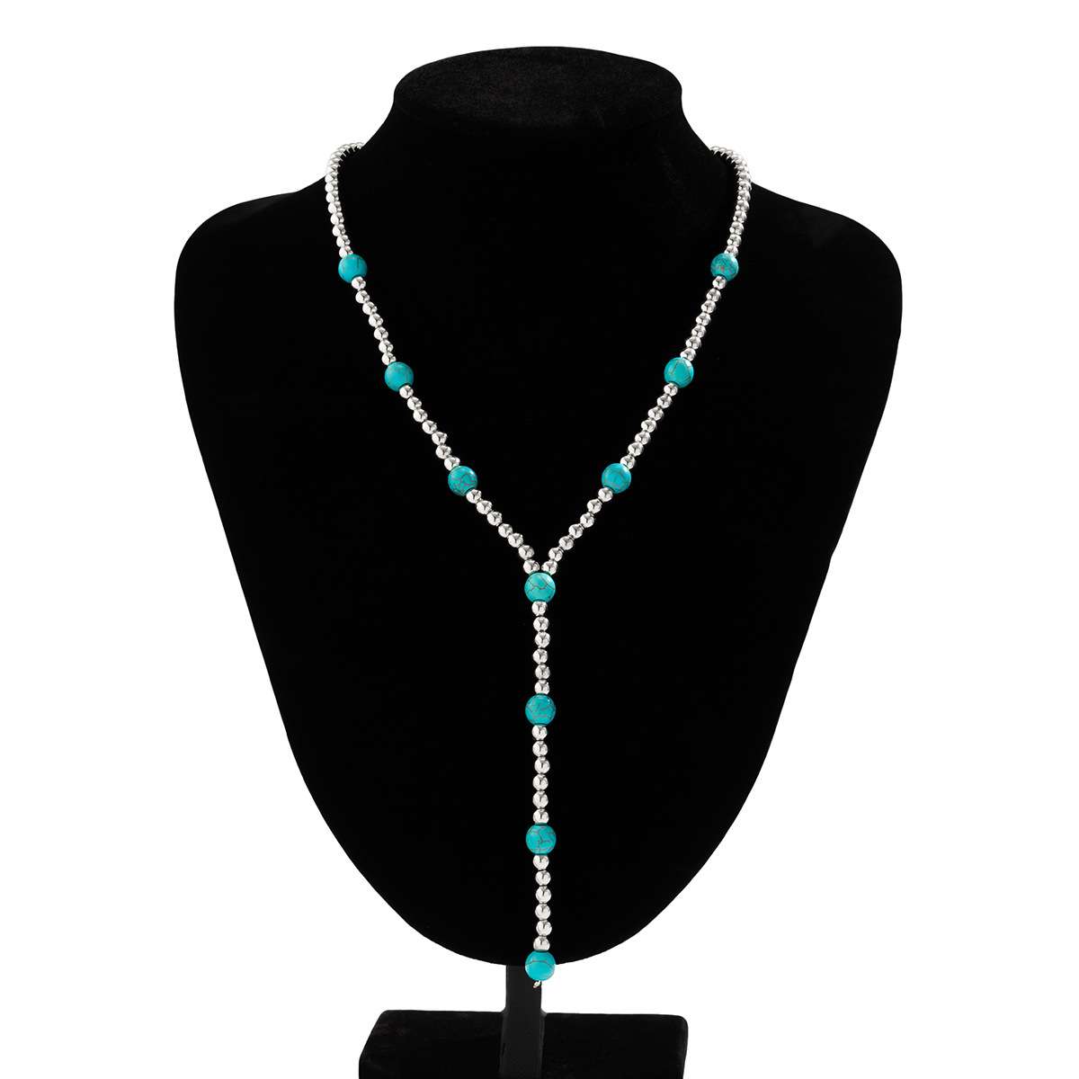 Turquoise Long Necklace-Turquoise