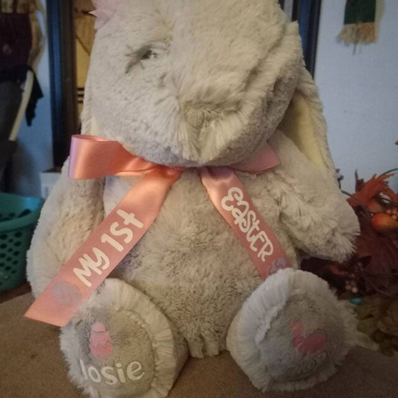 1st Easter Bunny Rabbit Custom 1st Easter Stuffed Animal Baby's First Easter Plush Bunny Rabbit
