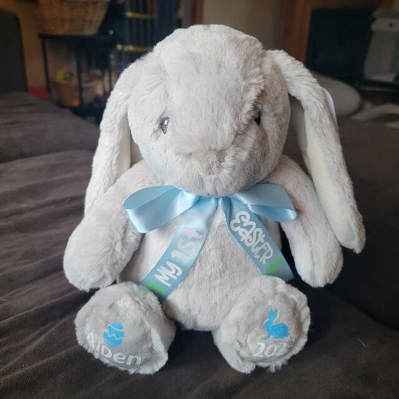 1st Easter Bunny Rabbit Custom 1st Easter Stuffed Animal Baby's First Easter Plush Bunny Rabbit