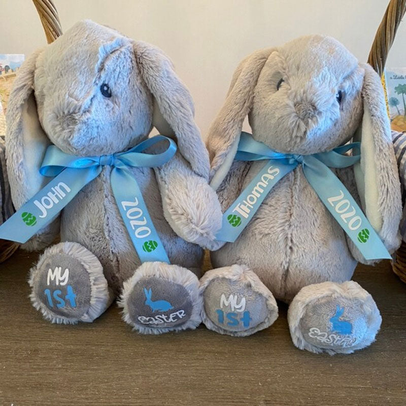 1st Easter Bunny Rabbit Custom 1st Easter Stuffed Animal Baby's First Easter Plush Bunny Rabbit