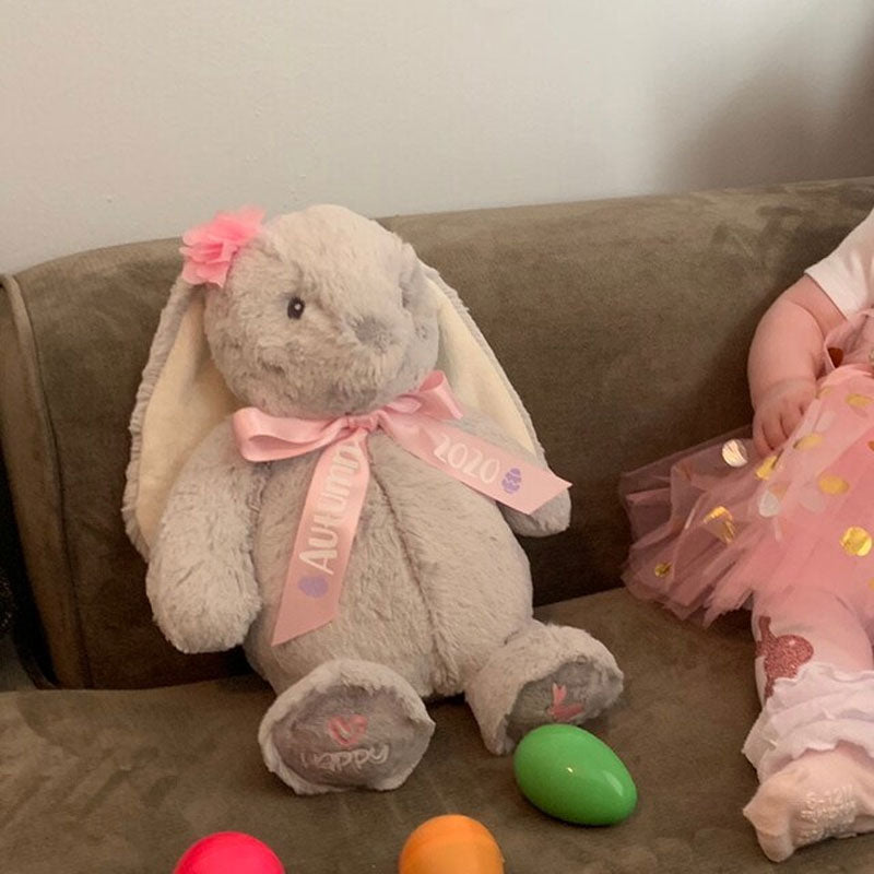 1st Easter Bunny Rabbit Custom 1st Easter Stuffed Animal Baby's First Easter Plush Bunny Rabbit