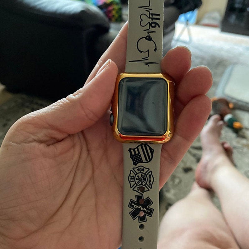 911 Dispatcher Silicone Engraved  bands for Apple Samsung and Fitbit