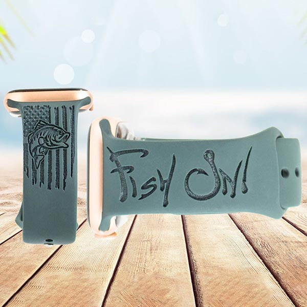 American Flag Fishing Watch Band