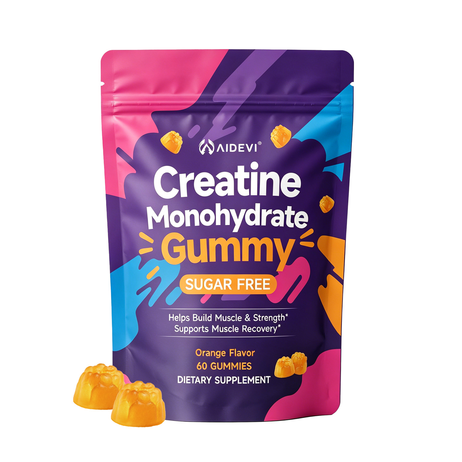 AIDEVI Creatine Monohydrate Gummies for Strength & Power