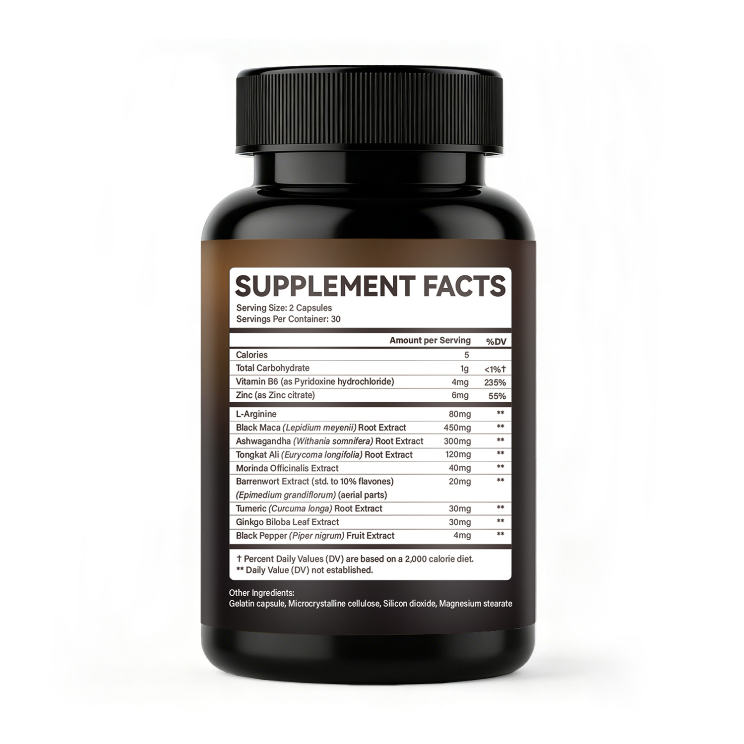 AIDEVI Black Maca & Ashwagandha 9 In 1 Hearbal Complex 60 Capsules  for Energy, Stamina Routine & Vitality 