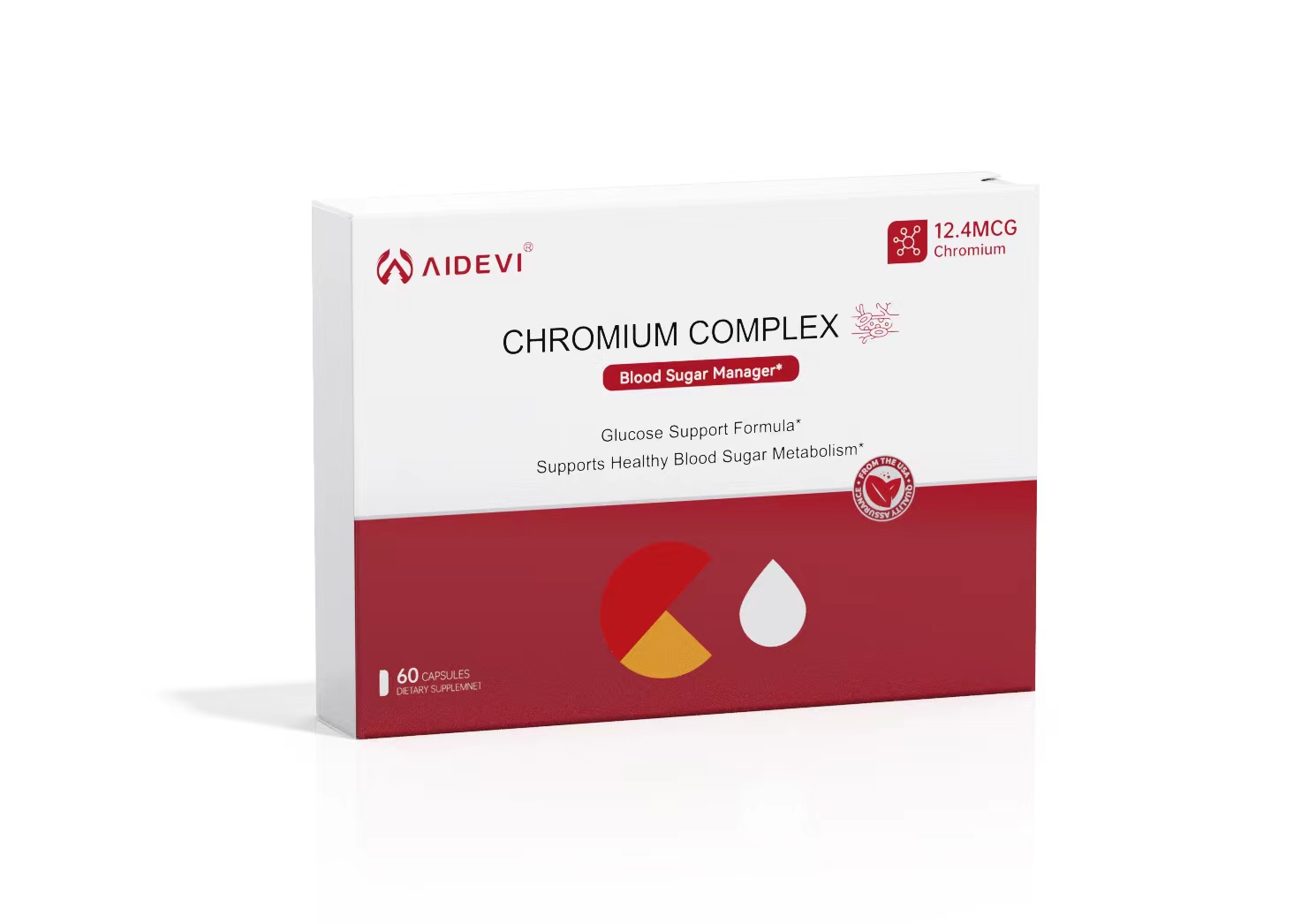 AIDEVI Chromium Complex Best Chromium Supplement For Blood Sugar Level Healthy Blood Sugar Metabolism Made In USA