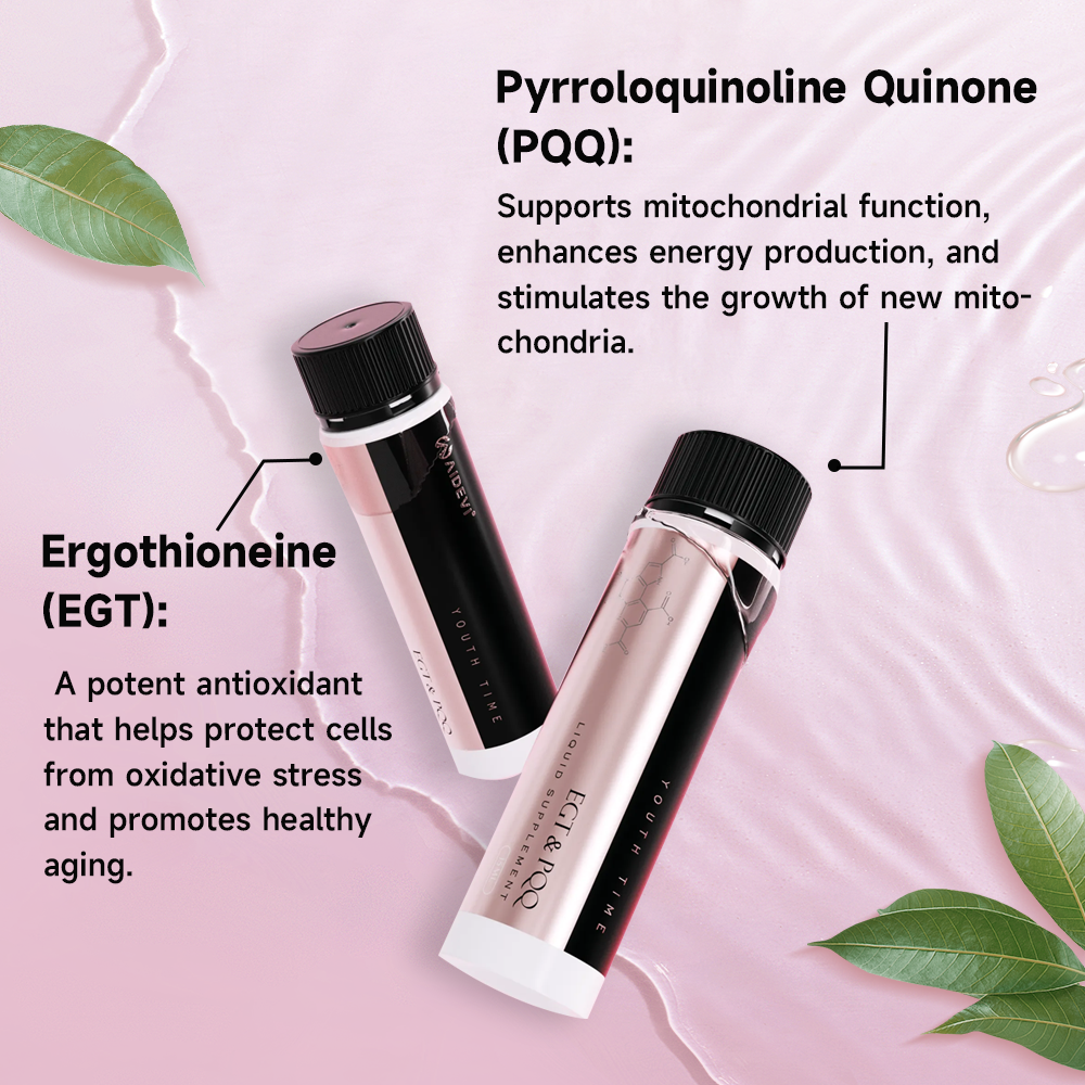 AIDEVI EGT (Ergothioneine) PQQ Liquid Supplement Cell Recharge Drink Energy Supplements