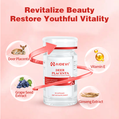 Deer Placenta Supplement / Premium Ovarian Care for Effortless Rejuvenation