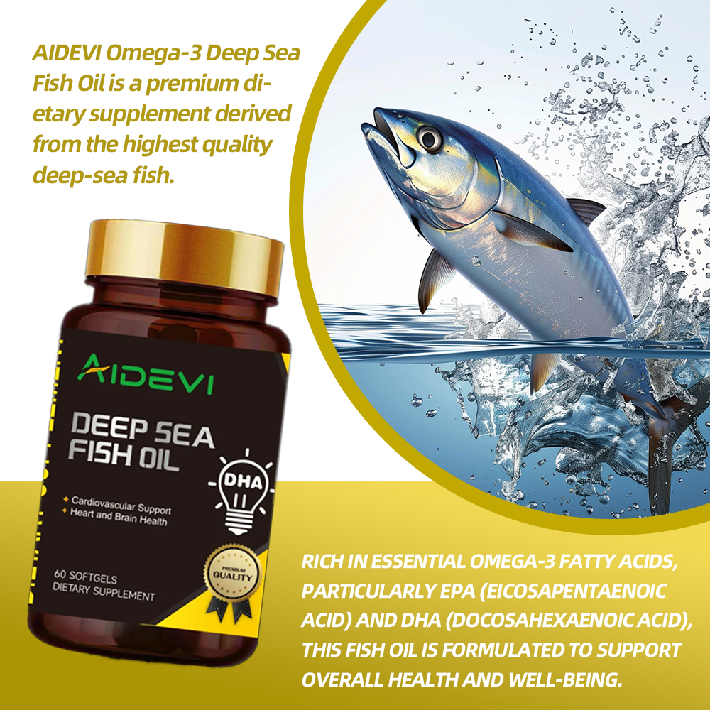 AIDEVI Deep Sea Fish Oil DHA EPA OMEGA-3 60 Softgel 