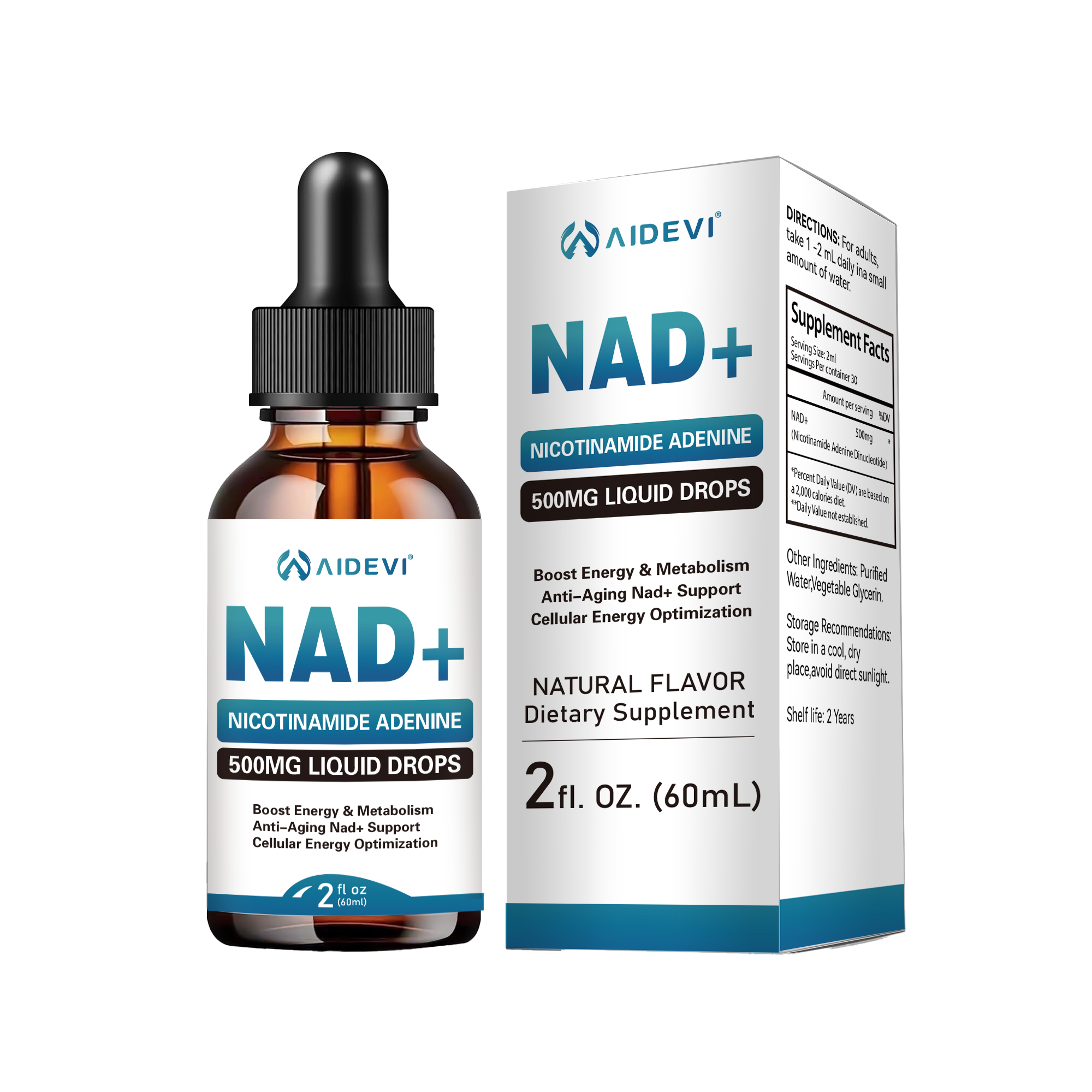 AIDEVI NAD+ Liposomal Drops | 500mg per Serving