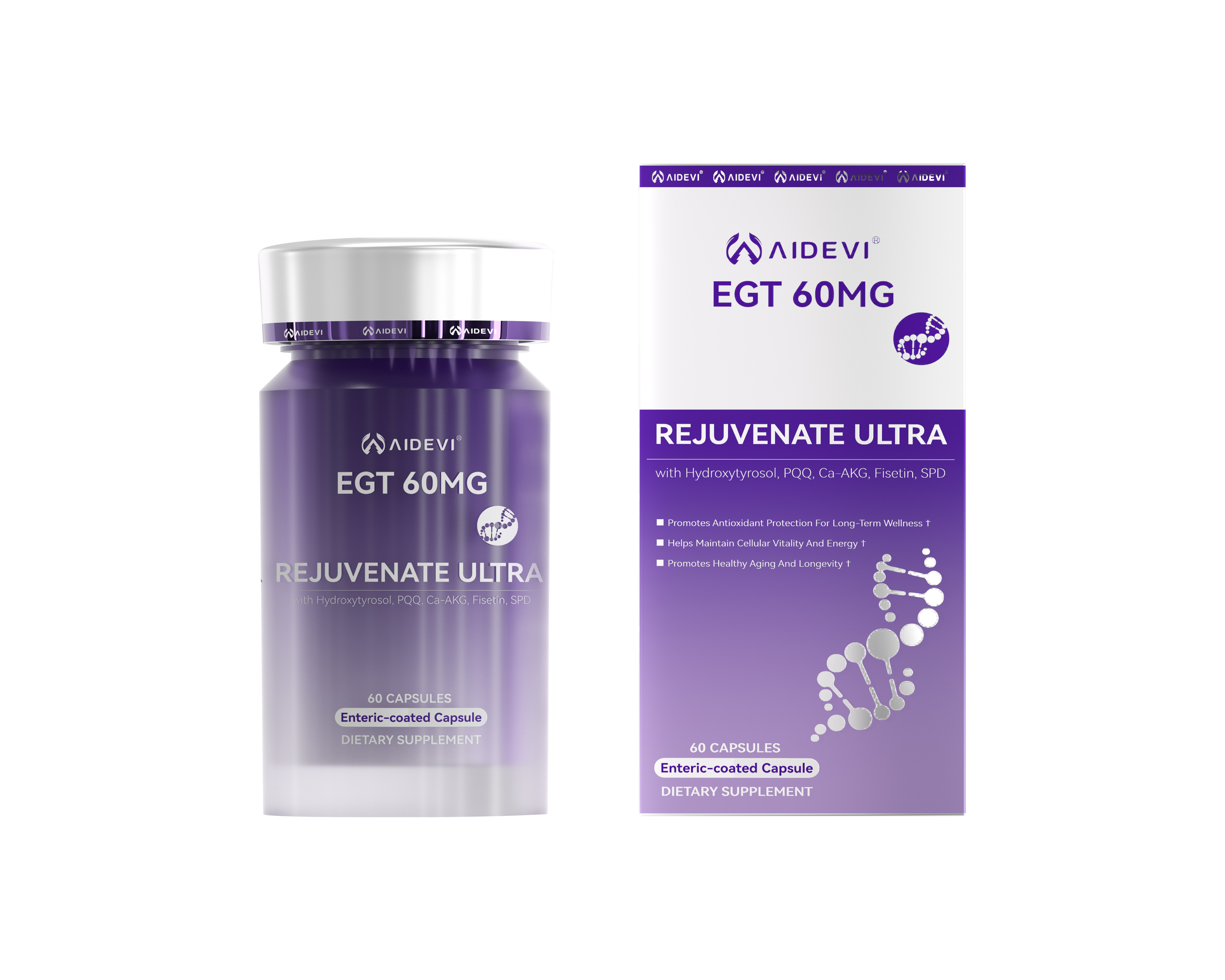 Unlock Youthful Vitality with AIDEVI EGT 60MG Rejuvenate Ultra
