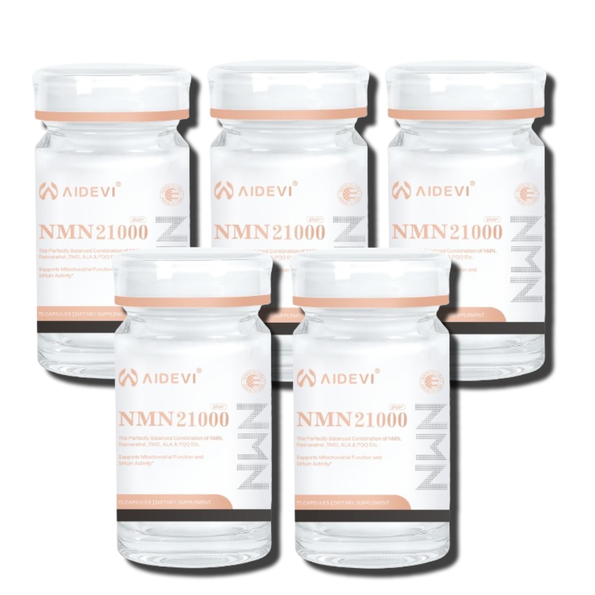 NMN21000 70 Capsules Supplements (Set of 5) -AIDEVI