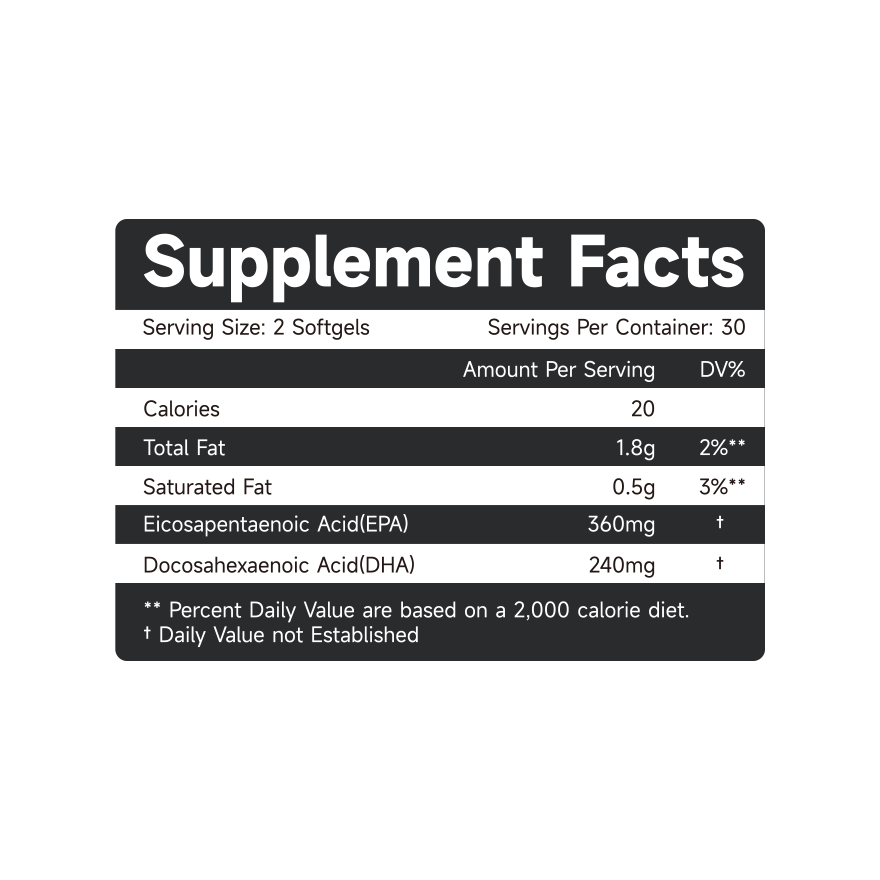 AIDEVI Deep Sea Fish Oil DHA EPA OMEGA-3 60 Softgel -AIDEVI