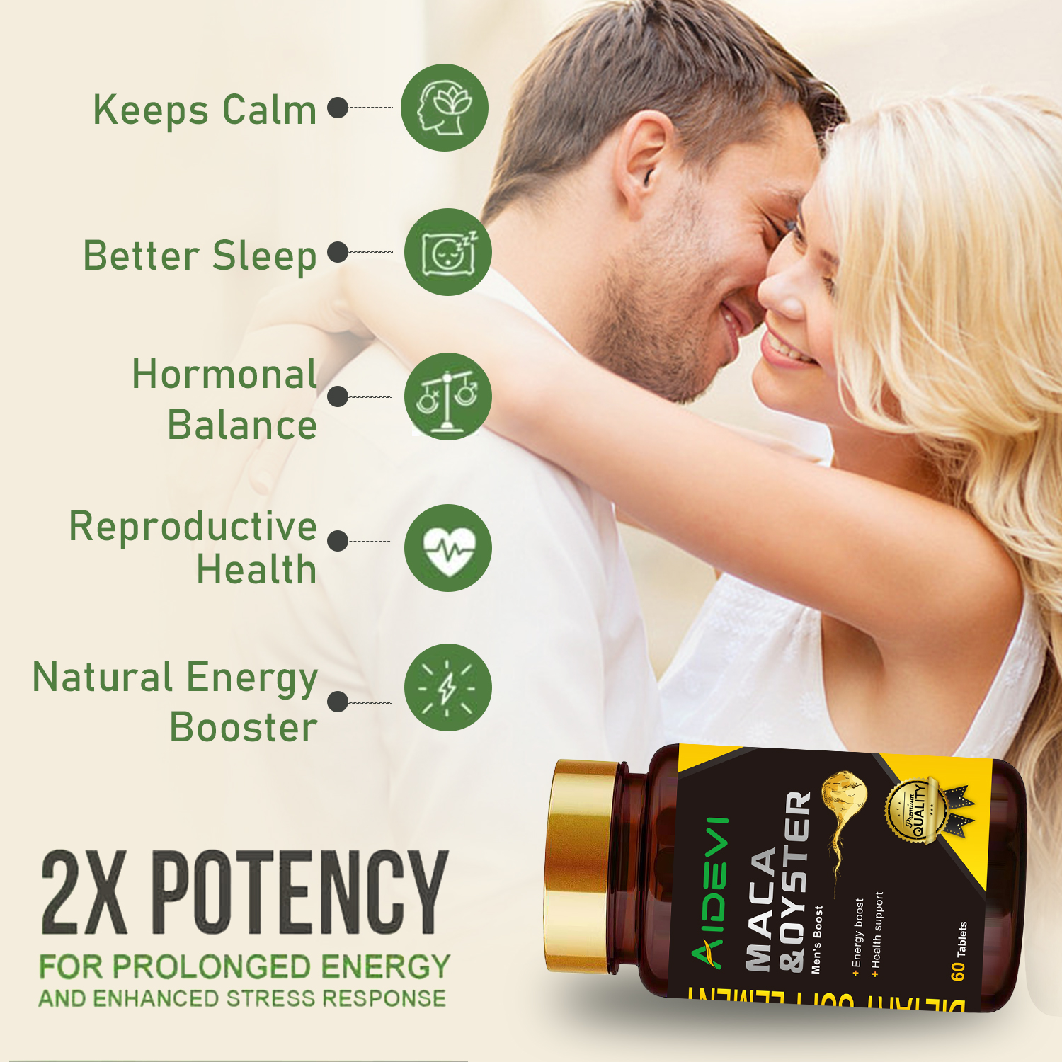 Aidevi Maca & Oyster Compound Fertility Supplement For Man Women -AIDEVI