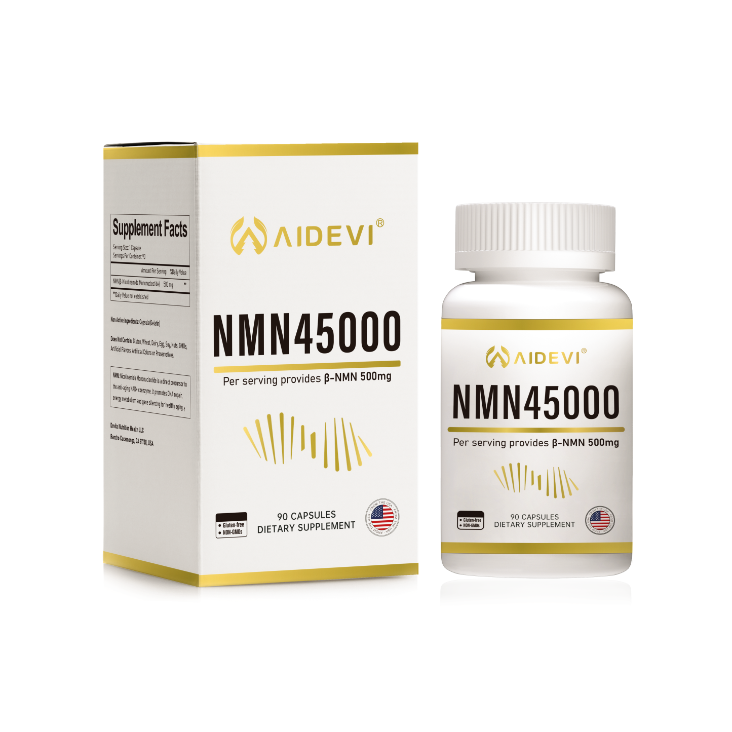 AIDEVI NMN 45000 Pure NMN Supplement NAD+ booster