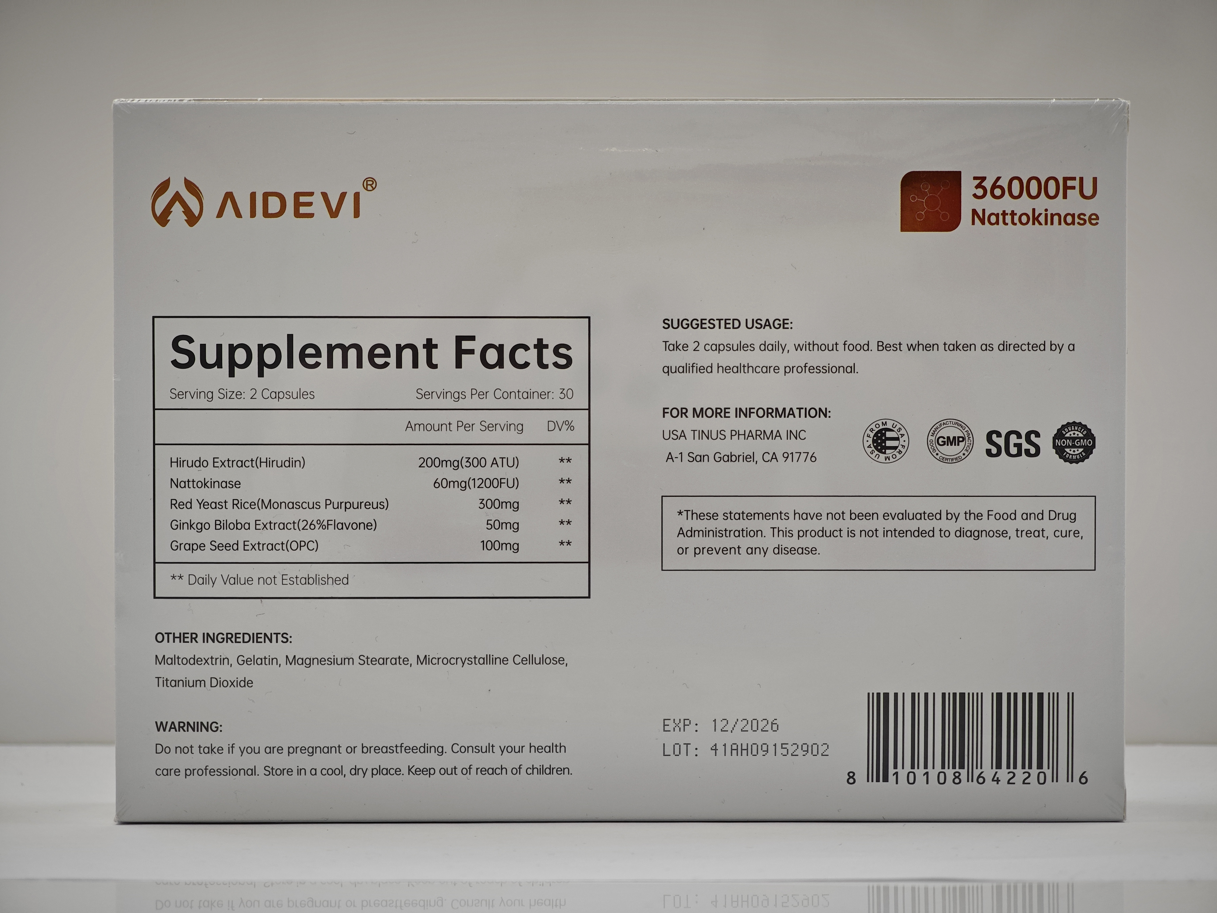 Natto & Vermiprotein Nattokinase Supplement-AIDEVI