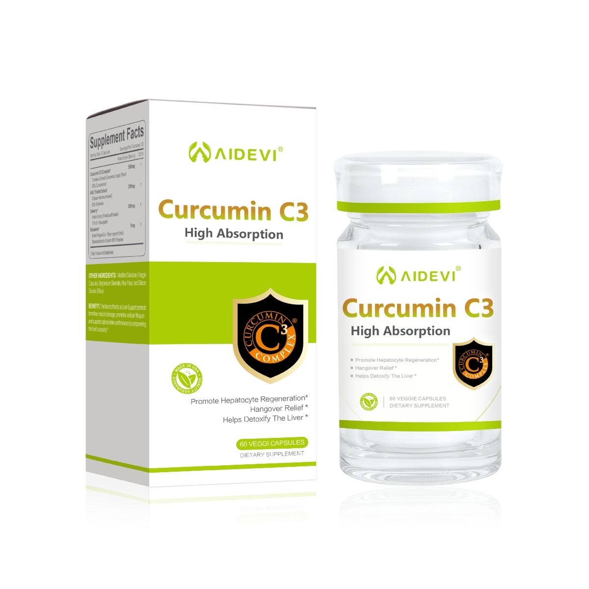 Curcumin C3 (Set of 5) 60 Casuples -AIDEVI