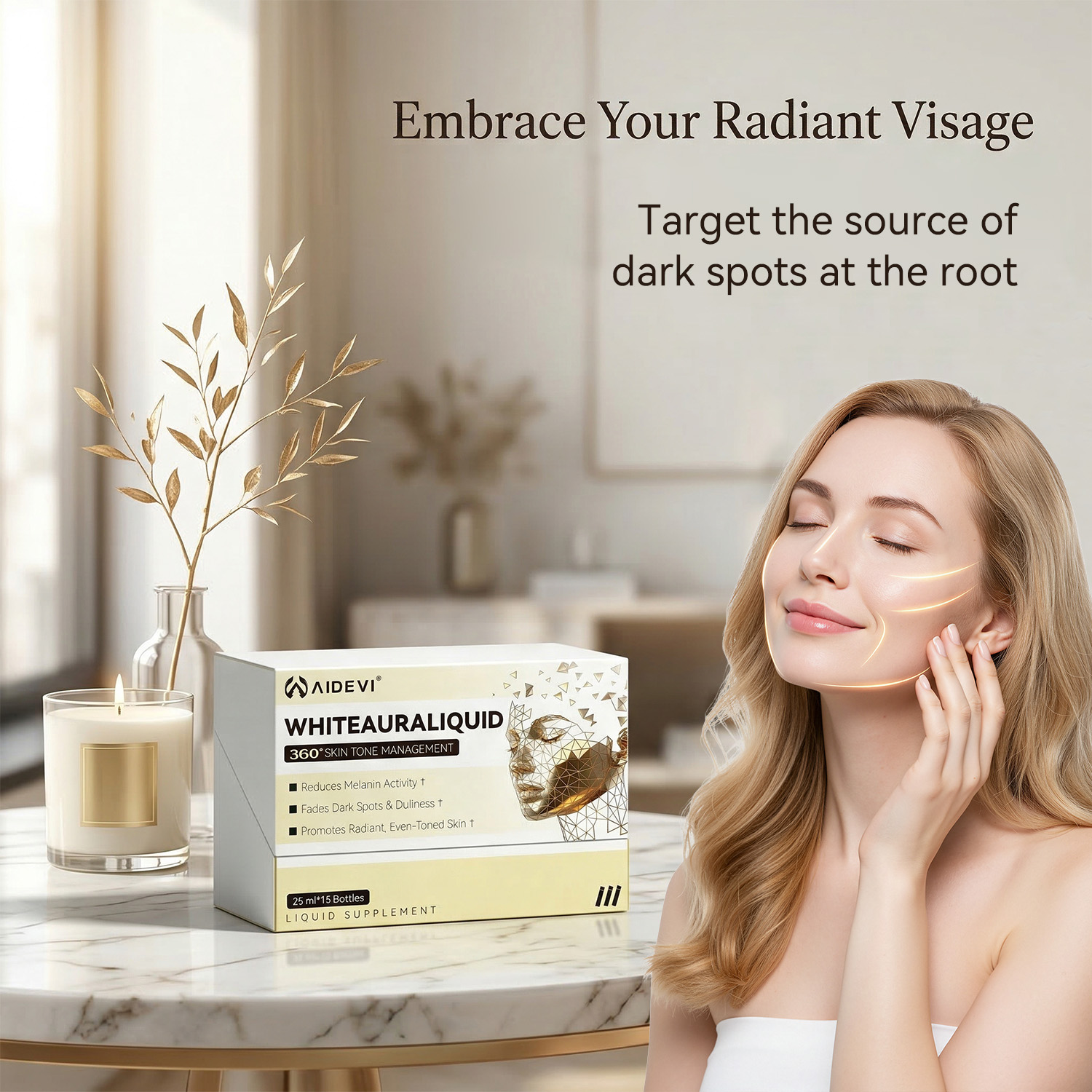 AIDEVI WhiteAura Liquid: White Tomato & Glutathione for Brightening