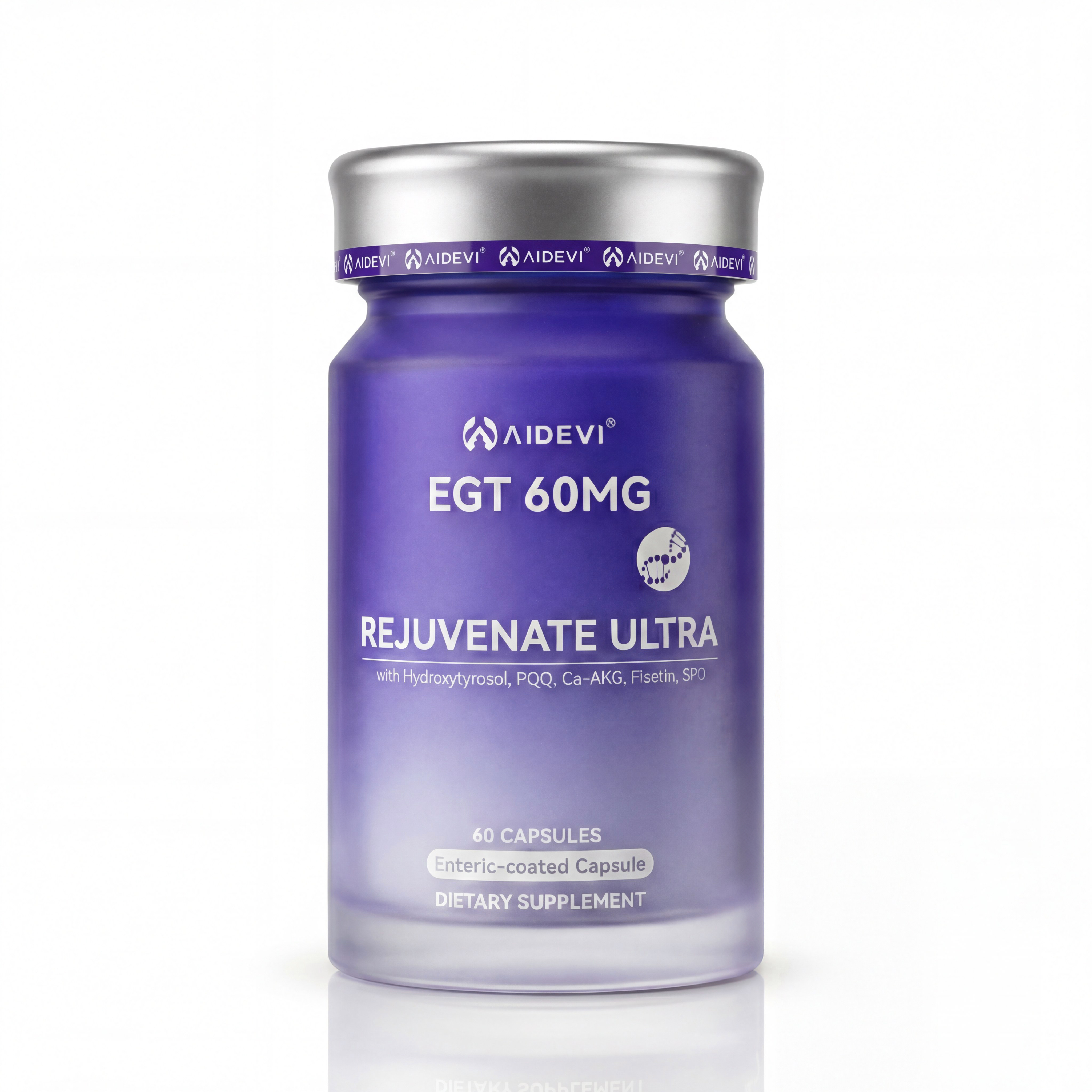 AIDEVI Ergothioneine EGT Supplement 60 Caps 60mg - Ultimate Antioxidant for Cellular Protection and Longevity